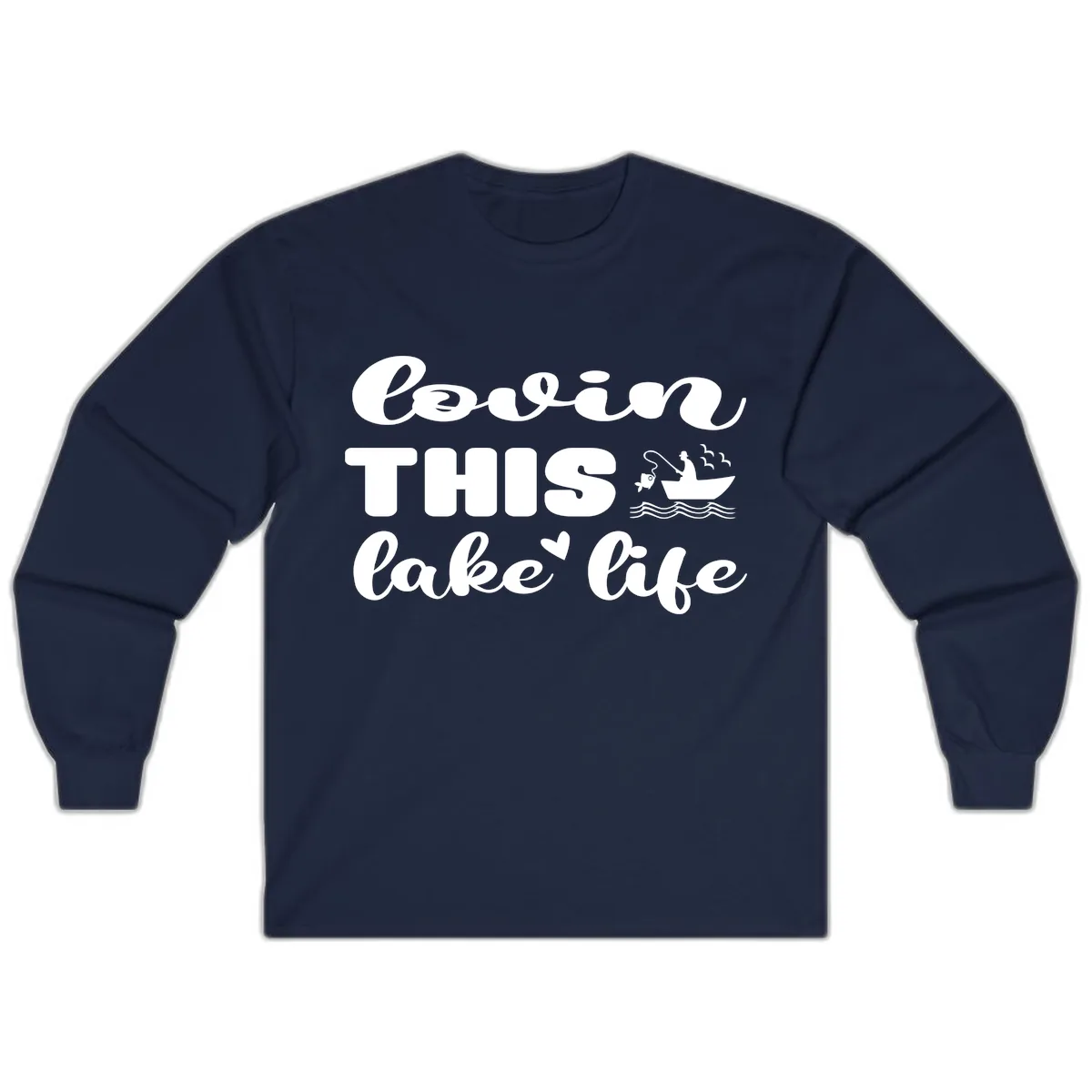 Lovin This Lake Life Long Sleeve in Navy