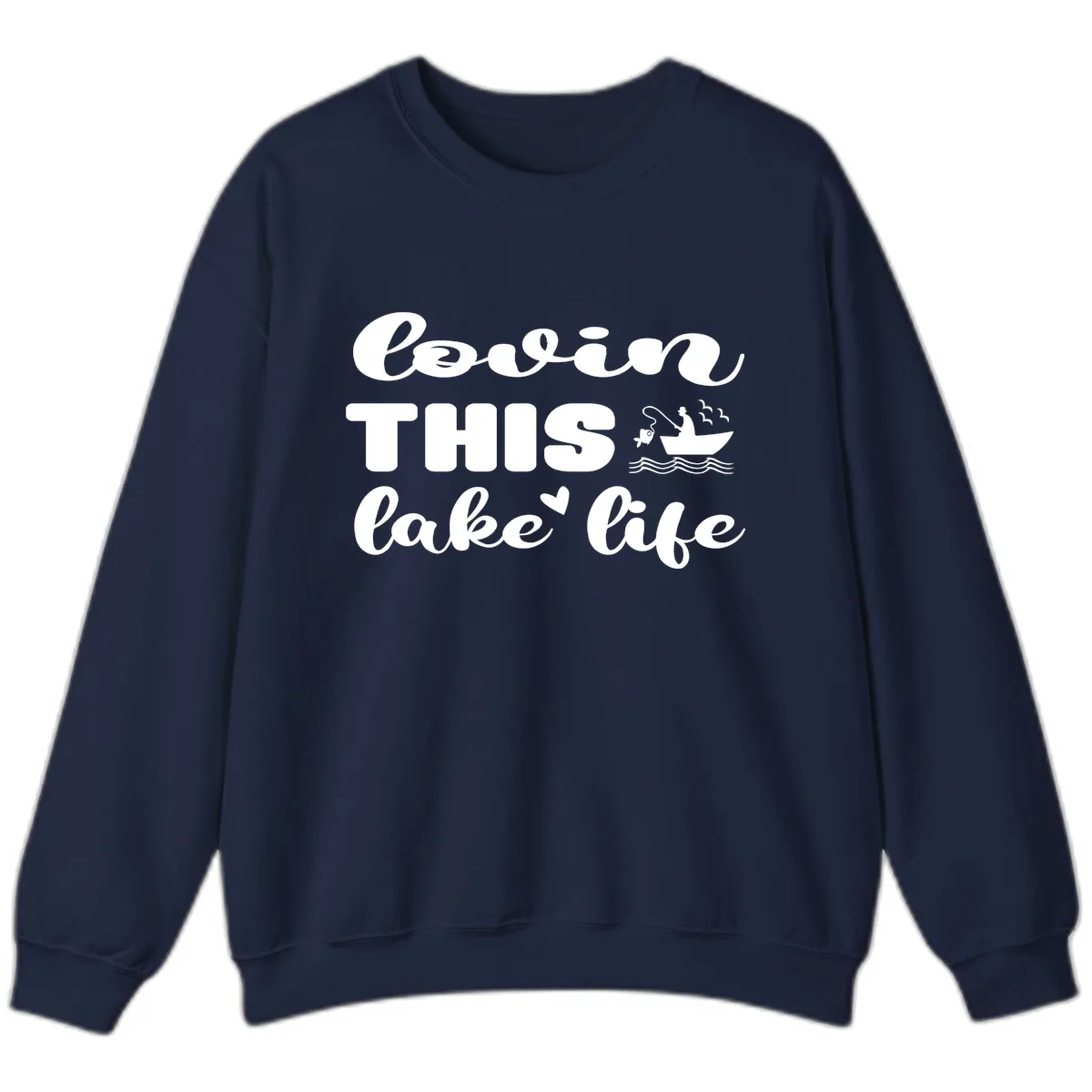 Lovin This Lake Life Sweatshirt in Navy