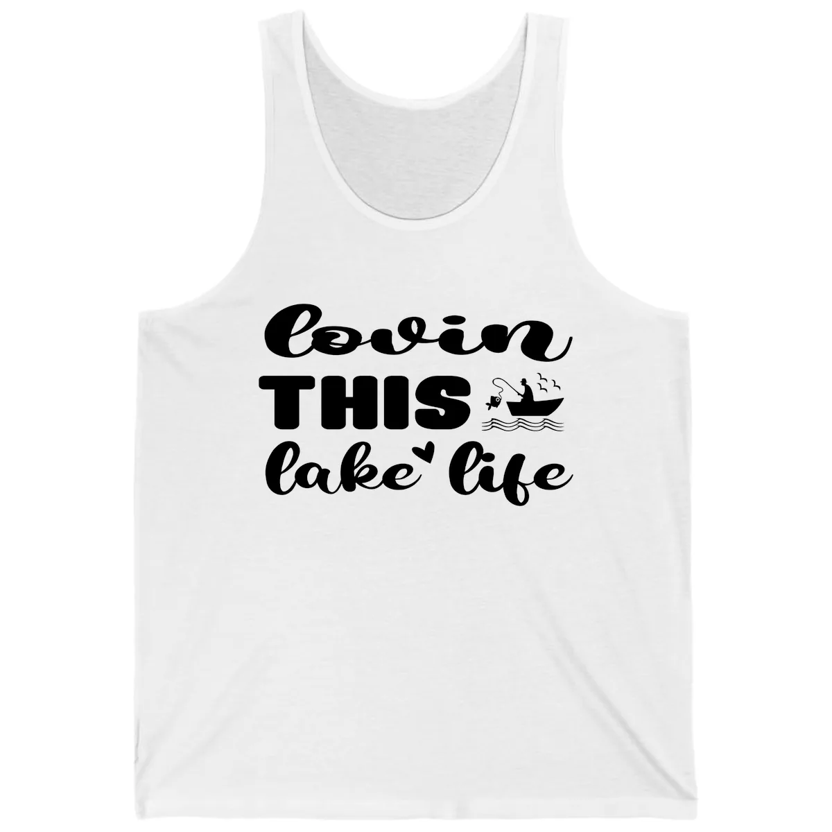 Lovin This Lake Life Tank in White