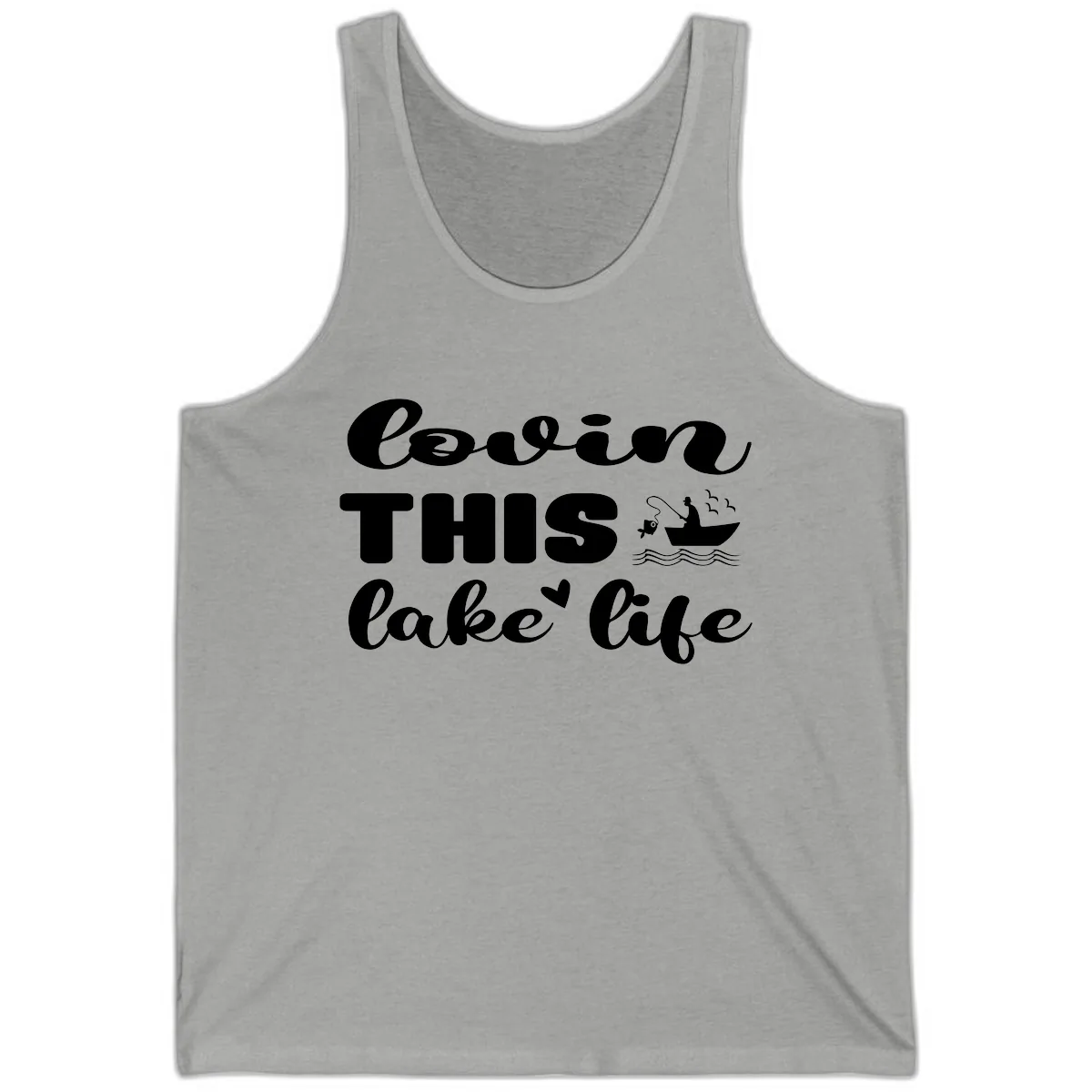 Lovin This Lake Life Tank in Athletic Heather