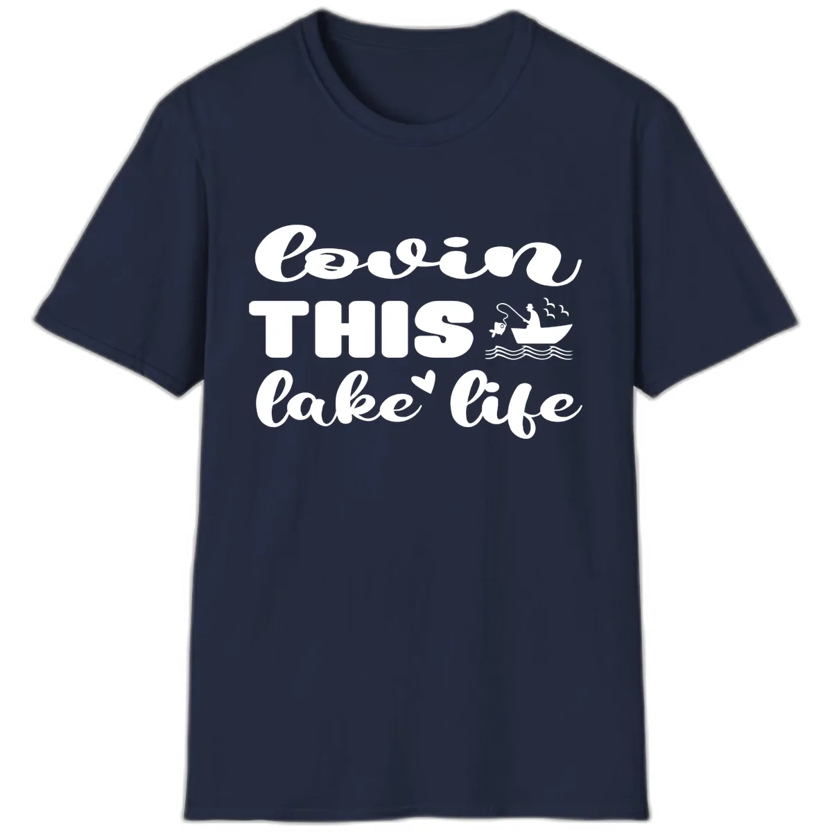 Lovin This Lake Life T-Shirt in Navy