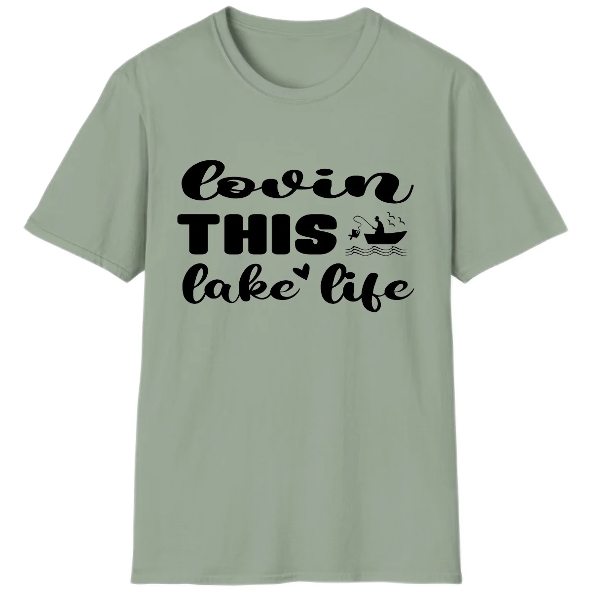Lovin This Lake Life T-Shirt in Sage