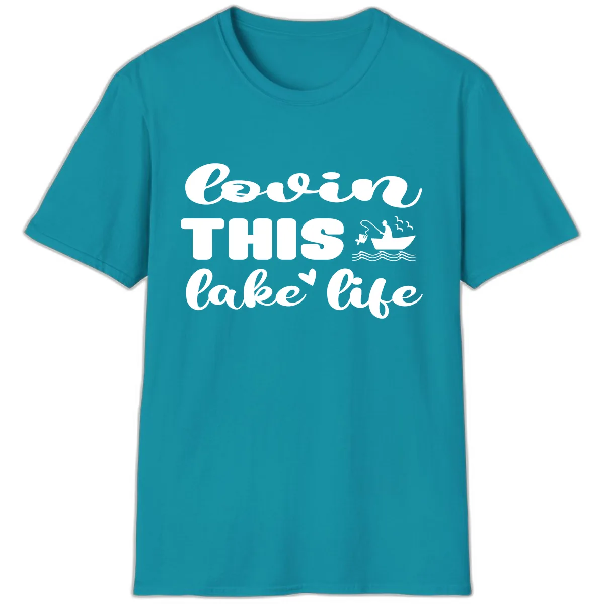 Lovin This Lake Life T-Shirt in Tropical Blue