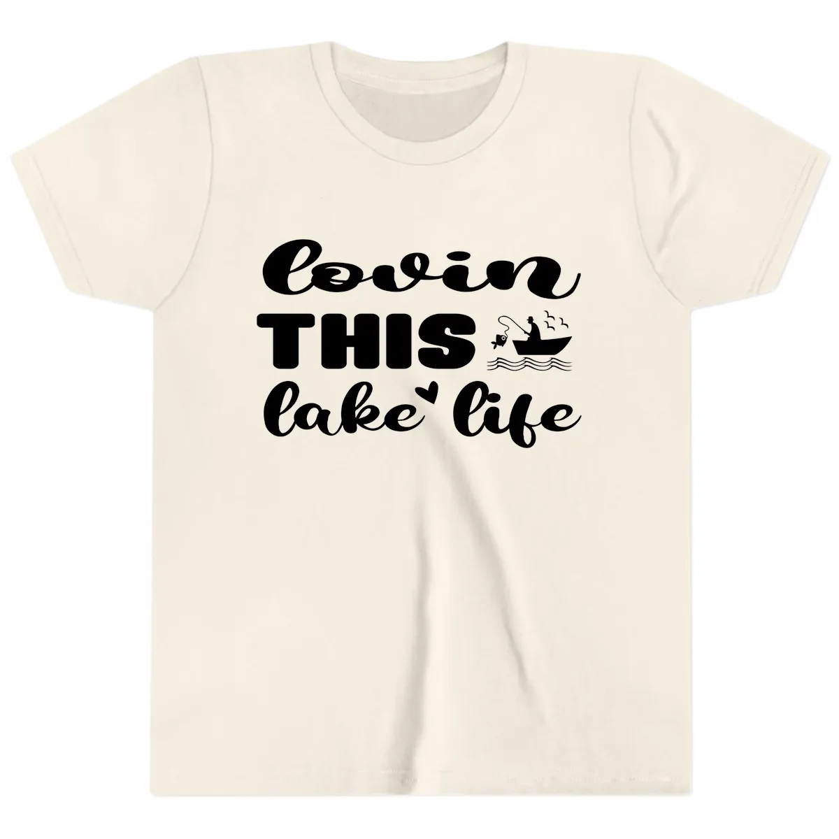 Lovin This Lake Life Youth T-Shirt in Natural