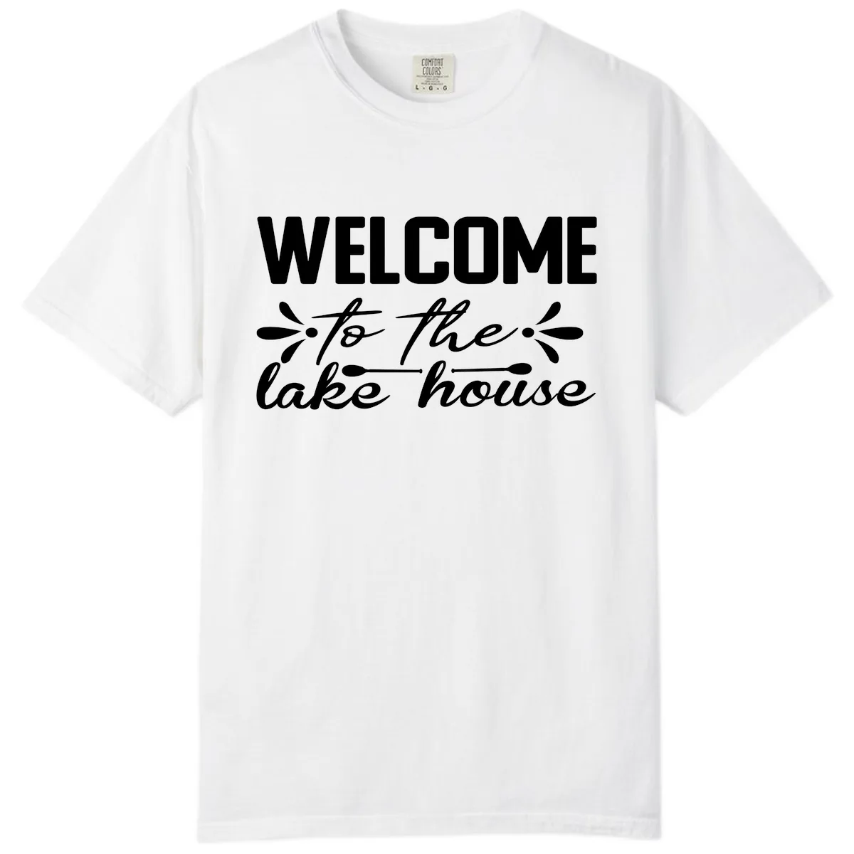 Welcome To The Lake House Design Comfort Color in White