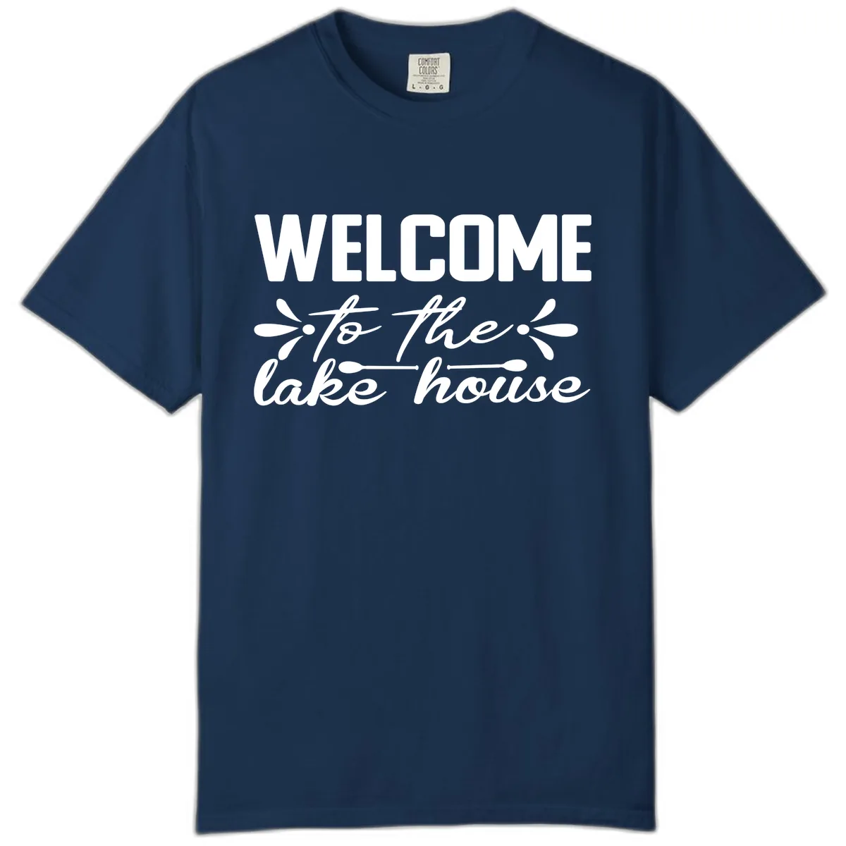 Welcome To The Lake House Design Comfort Color in Navy