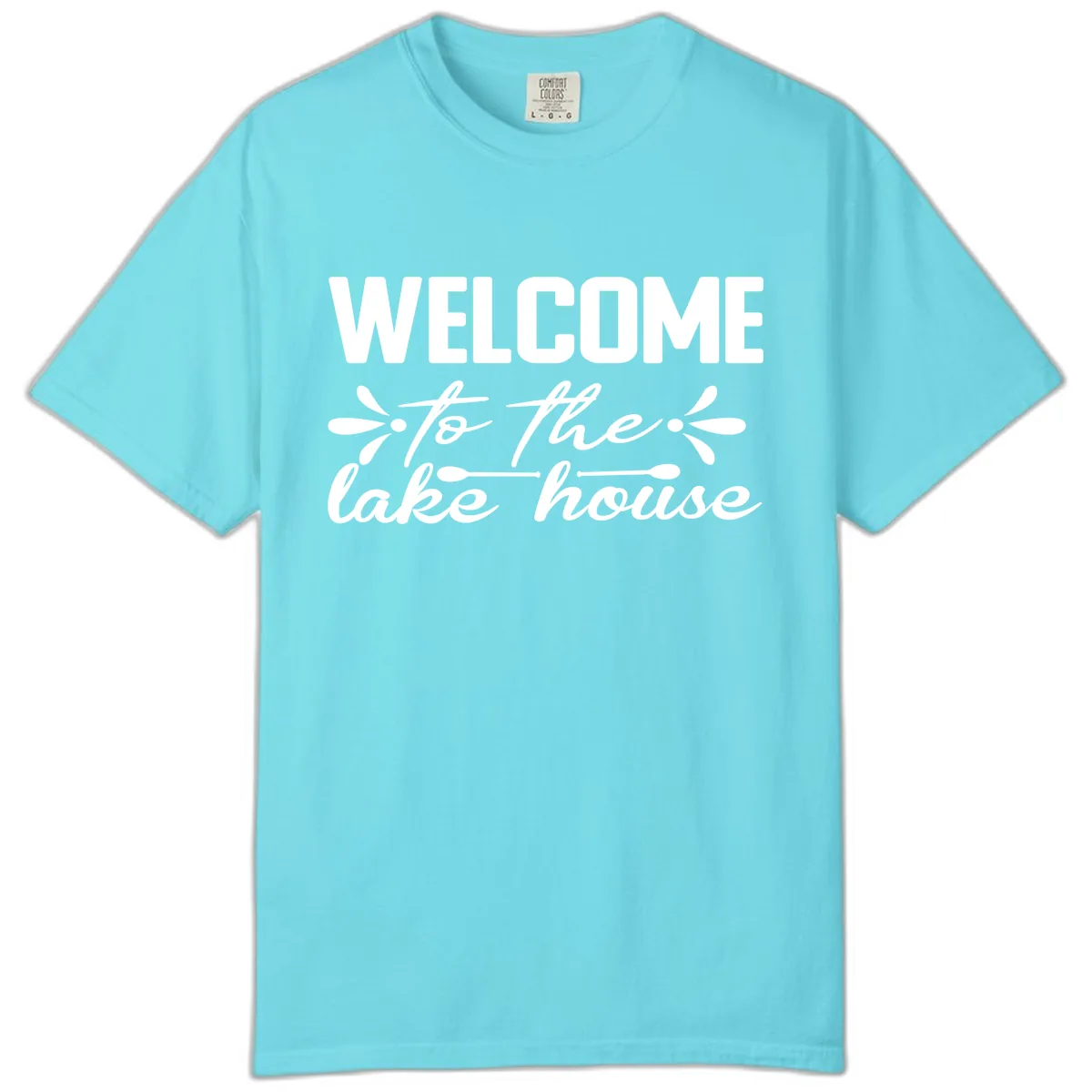 Welcome To The Lake House Design Comfort Color in Lagoon Blue