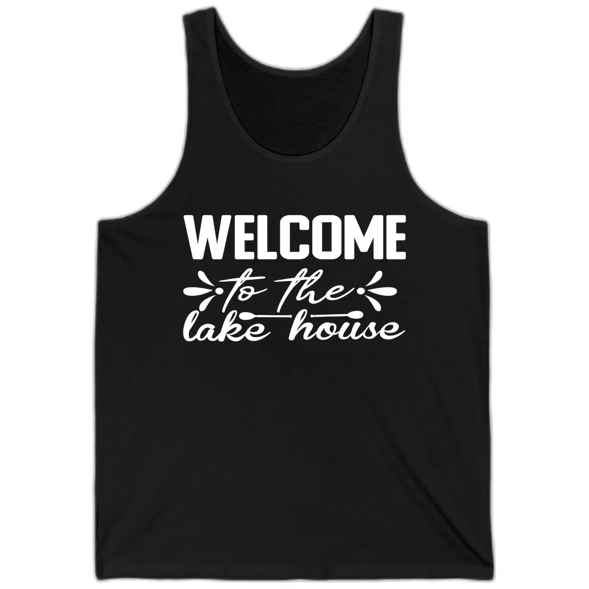 Welcome To The Lake House Design Tank in Black