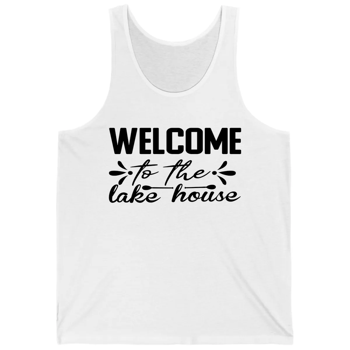 Welcome To The Lake House Design Tank in White