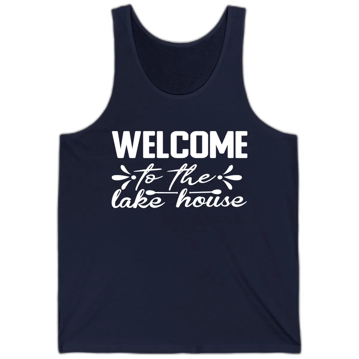 Welcome To The Lake House Design Tank in Navy