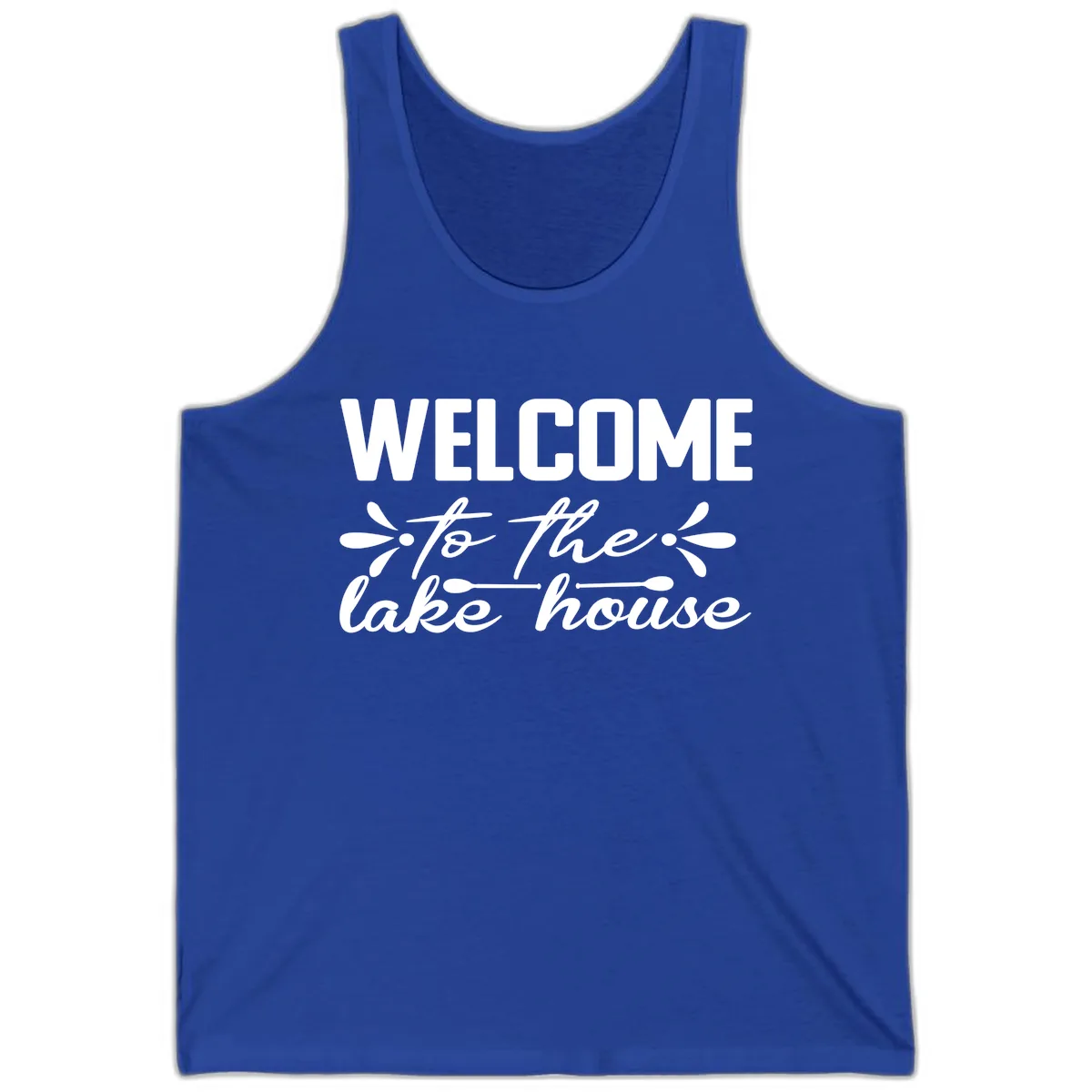 Welcome To The Lake House Design Tank in True Royal