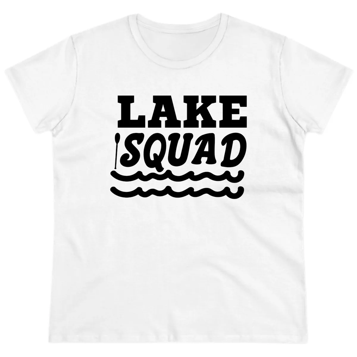 Lake Squad Matching Group Apparel Ladies Tee in White