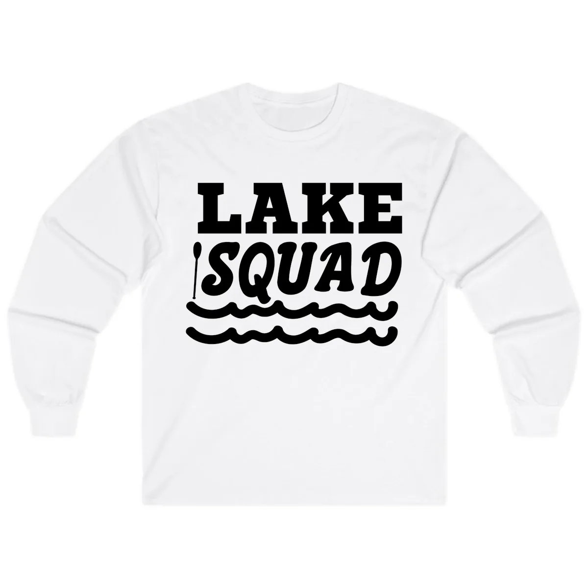 Lake Squad Matching Group Apparel Long Sleeve in White