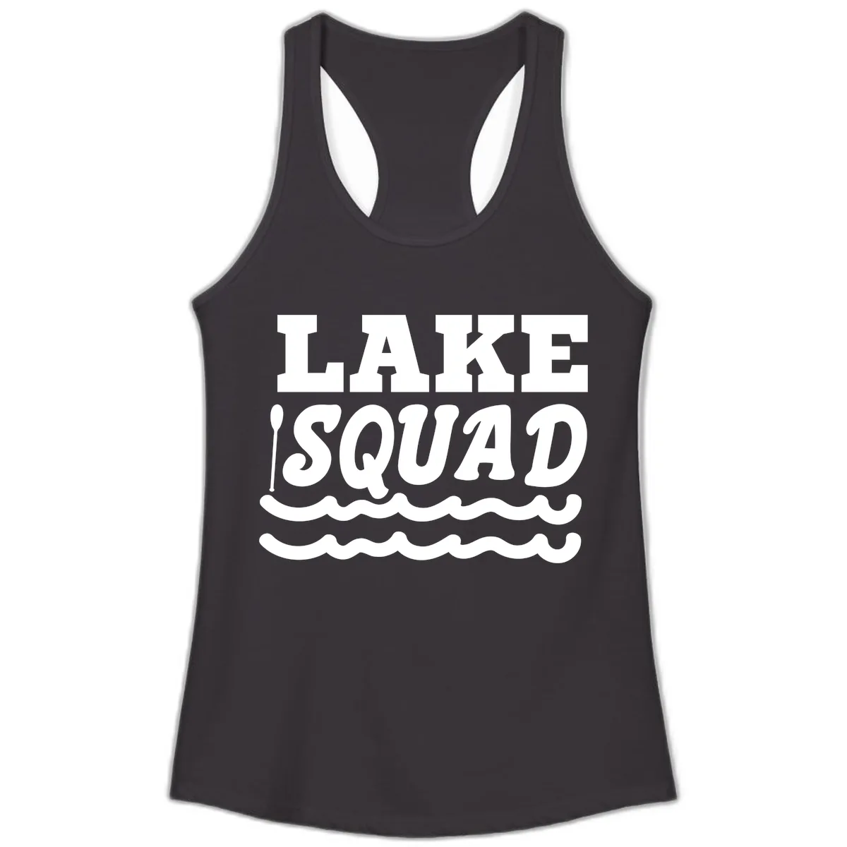 Lake Squad Matching Group Apparel Ladies Tank in Black
