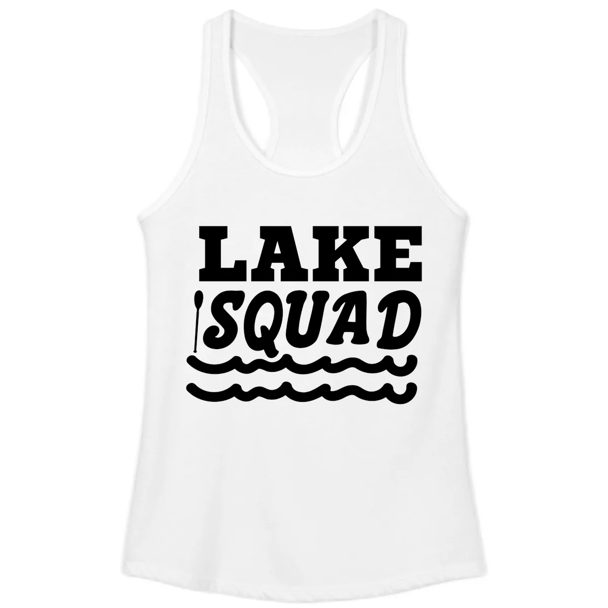 Lake Squad Matching Group Apparel Ladies Tank in White