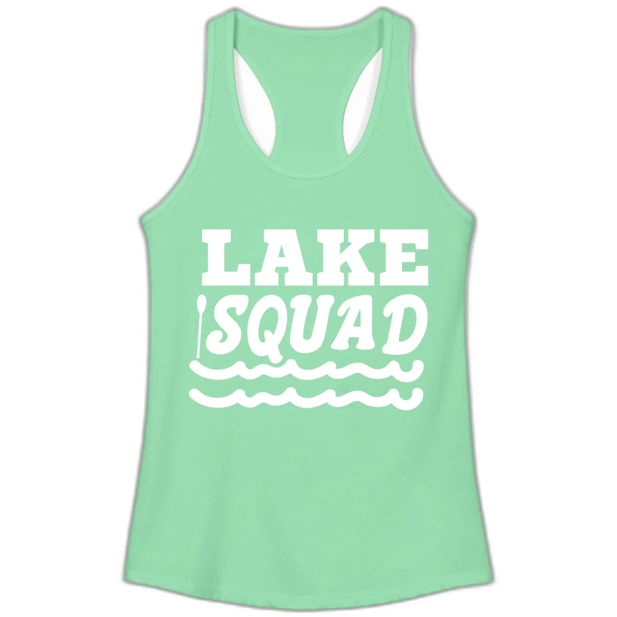 Lake Squad Matching Group Apparel Ladies Tank in Solid Mint