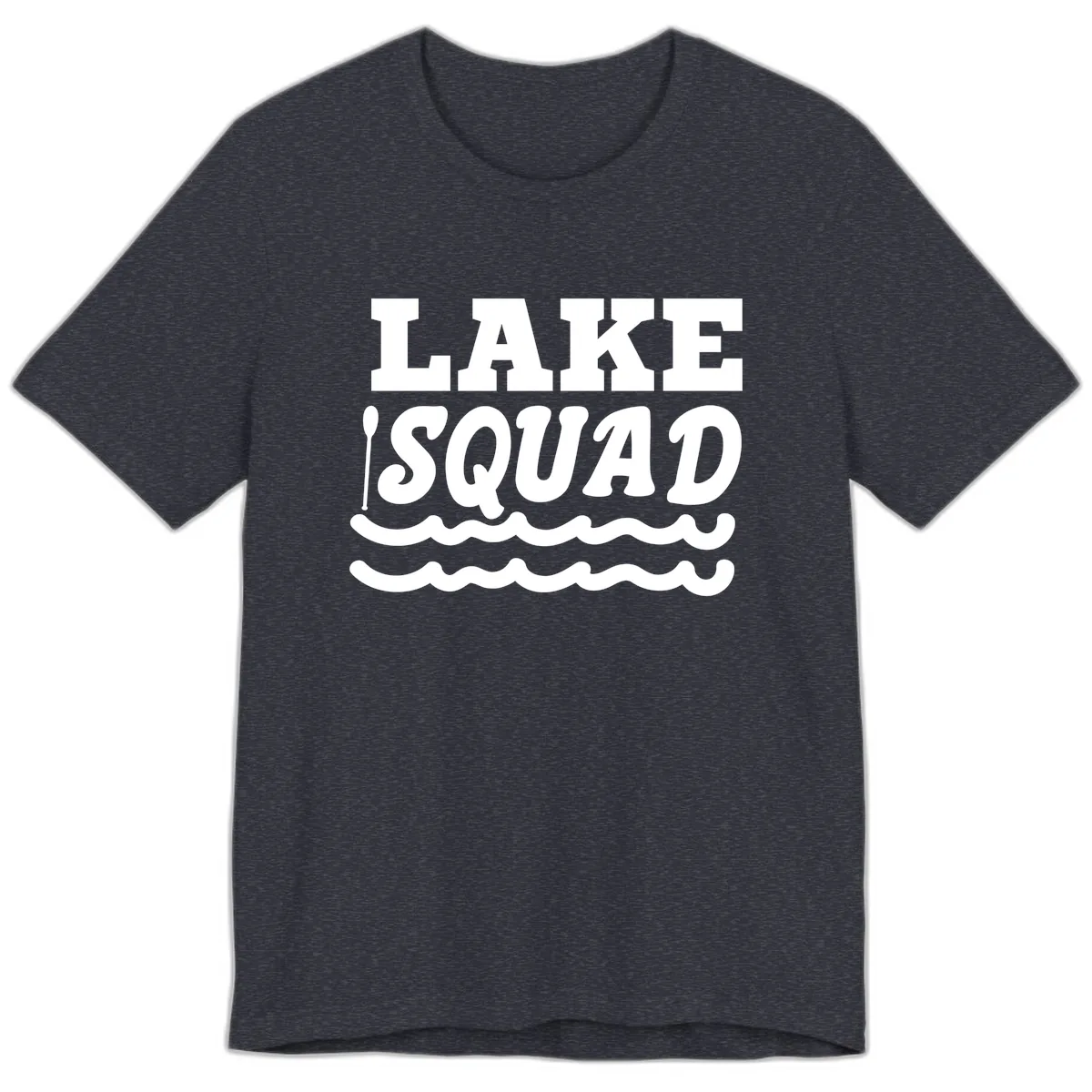 Lake Squad Matching Group Apparel Premium T-Shirt in Heather Navy
