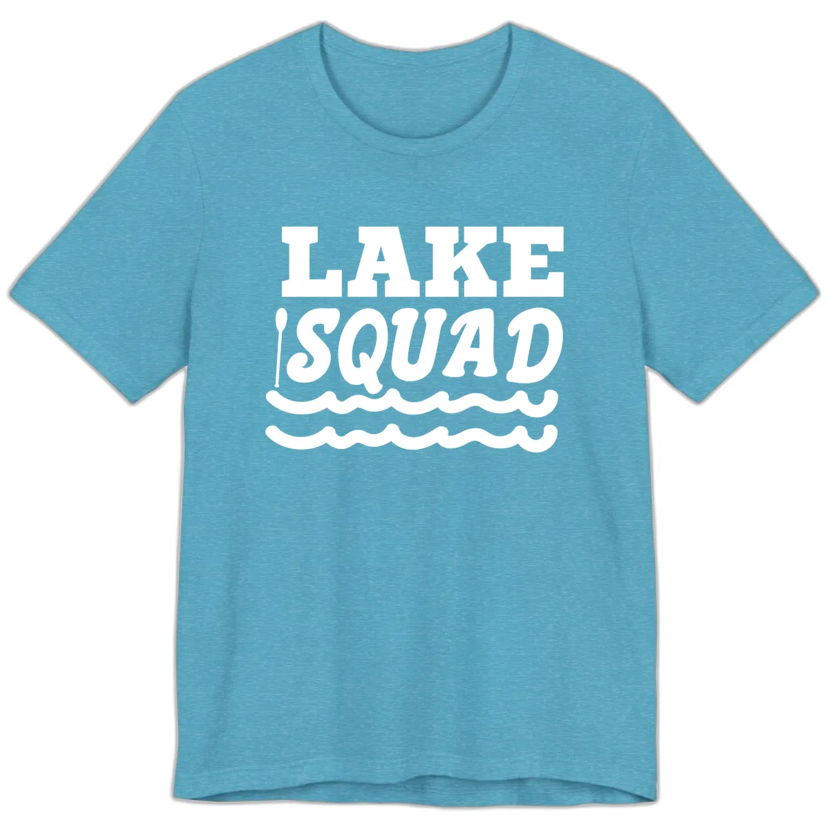 Lake Squad Matching Group Apparel Premium T-Shirt in Heather Aqua