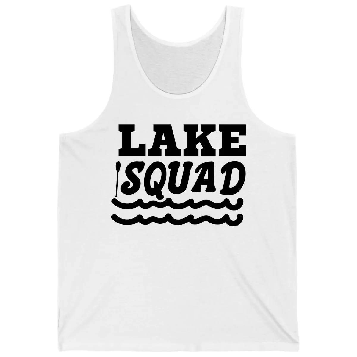 Lake Squad Matching Group Apparel Tank in White