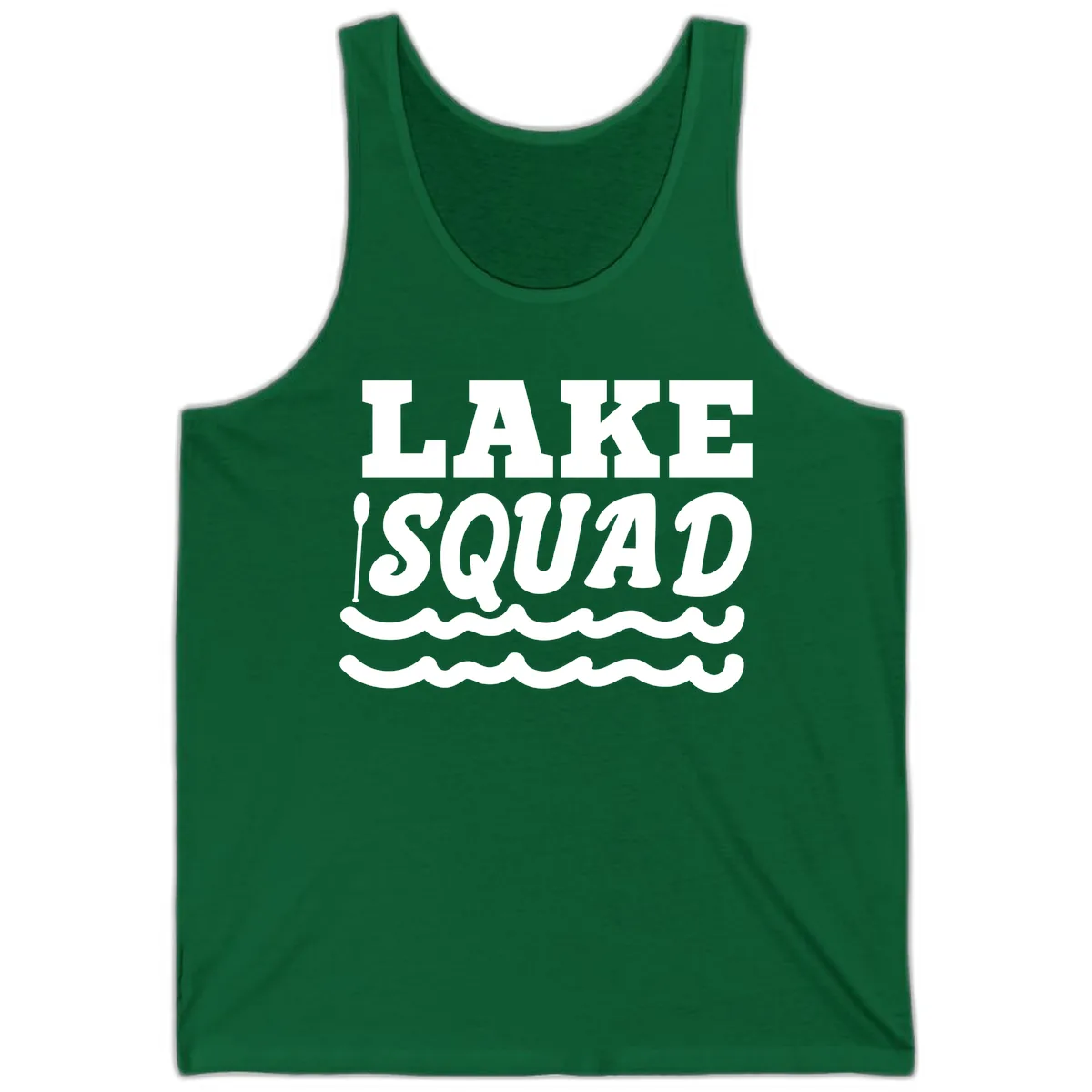 Lake Squad Matching Group Apparel Tank in Kelly