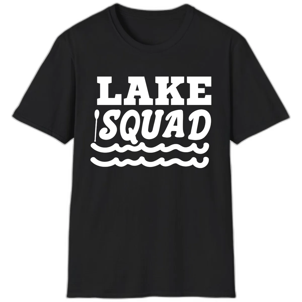 Lake Squad Matching Group Apparel T-Shirt in Black