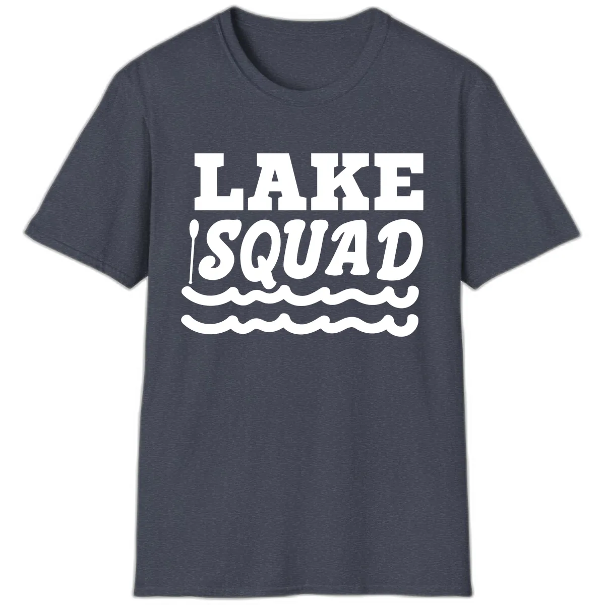 Lake Squad Matching Group Apparel T-Shirt in Heather Navy