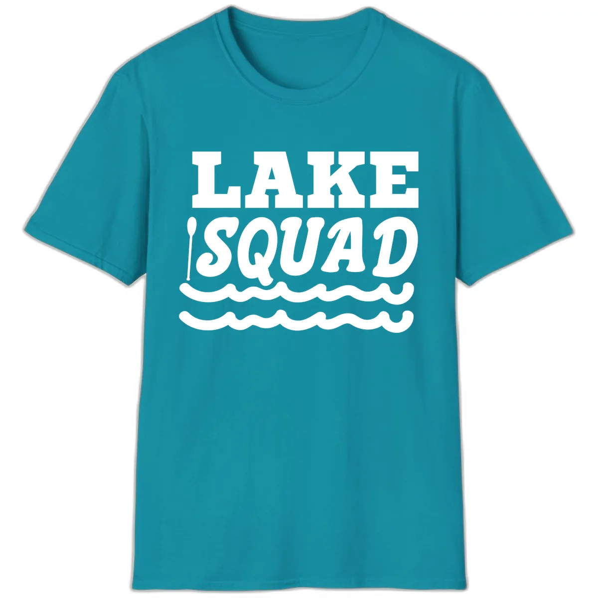 Lake Squad Matching Group Apparel T-Shirt in Tropical Blue