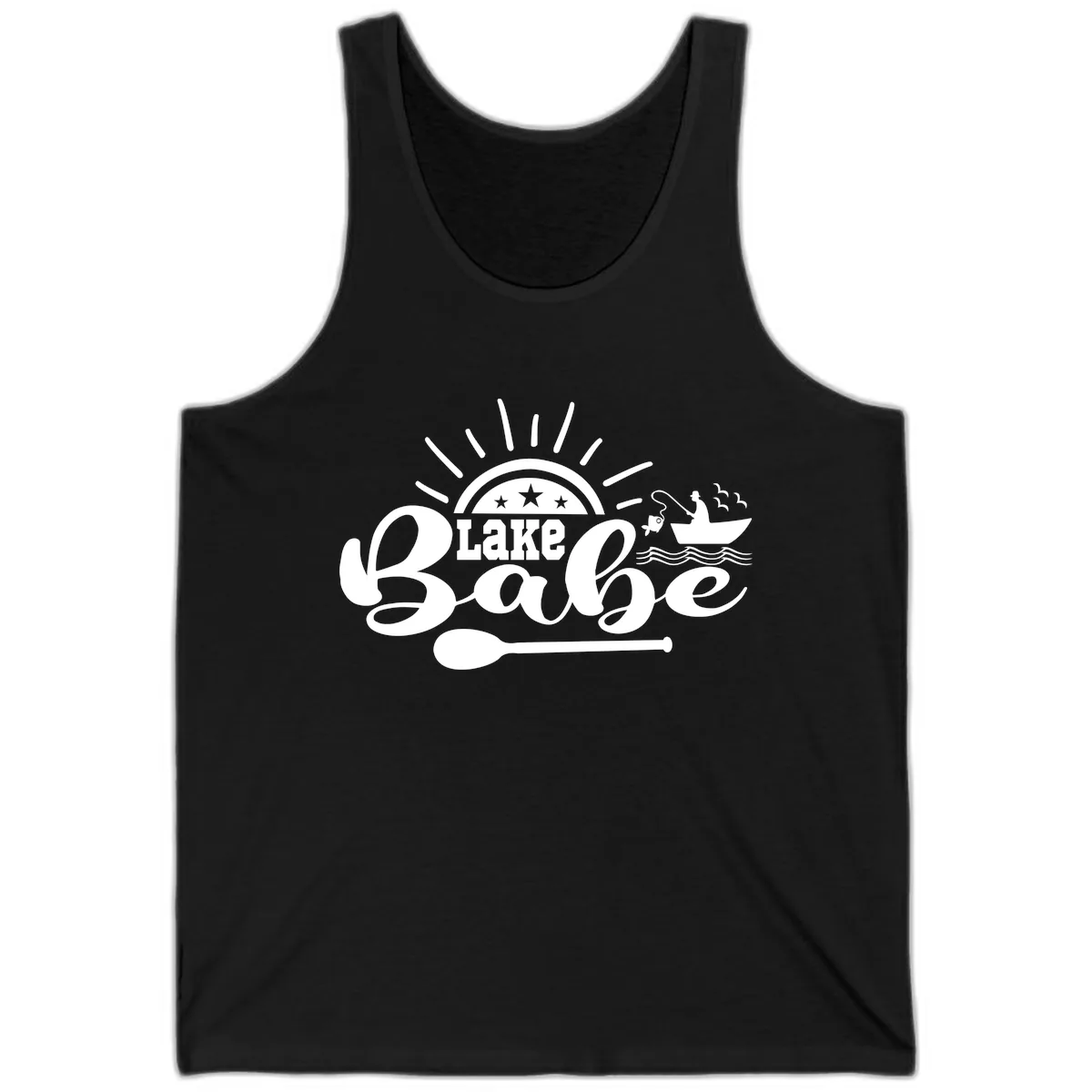 Lake Babe Fishing Boat Design Tank in Black