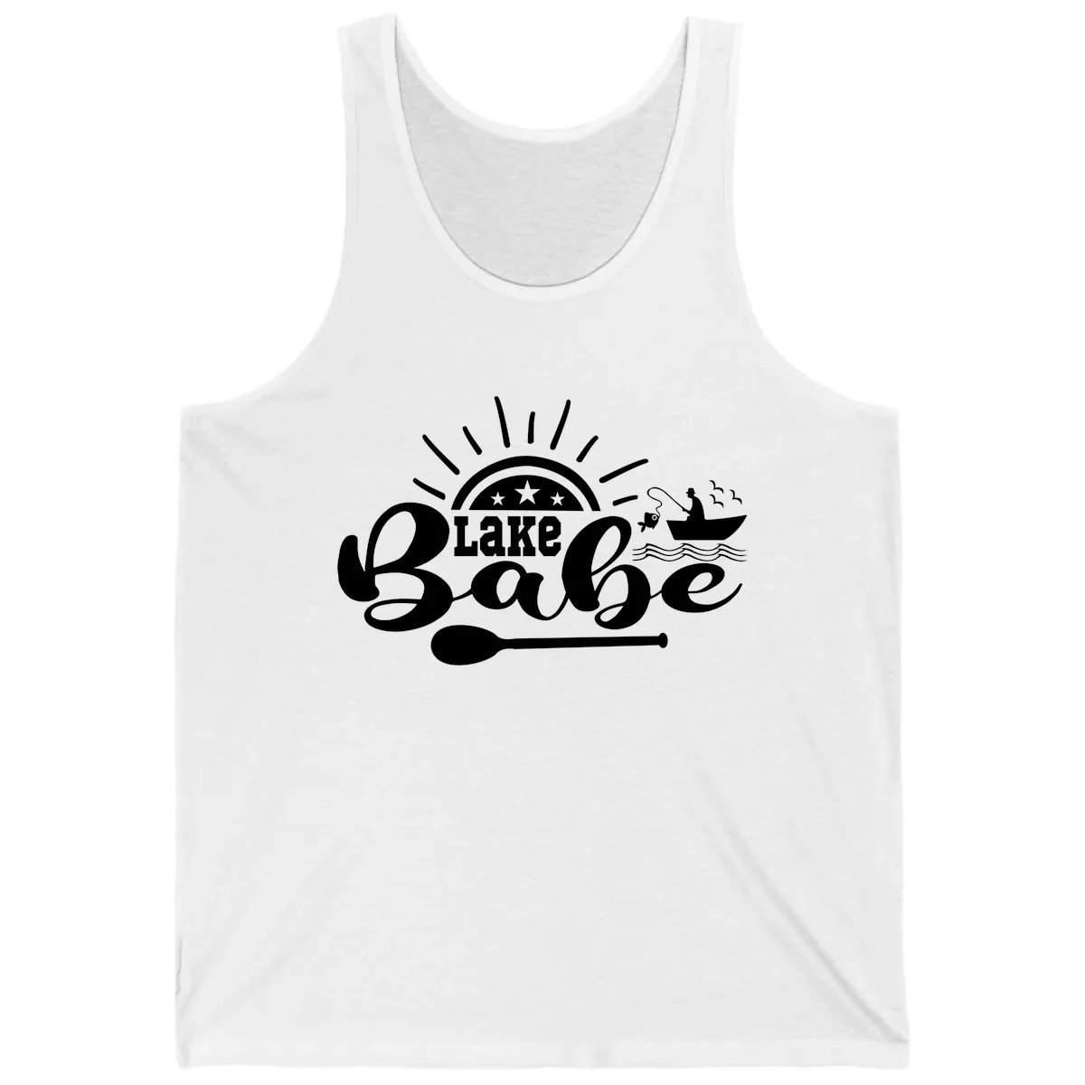 Lake Babe Fishing Boat Design Tank in White