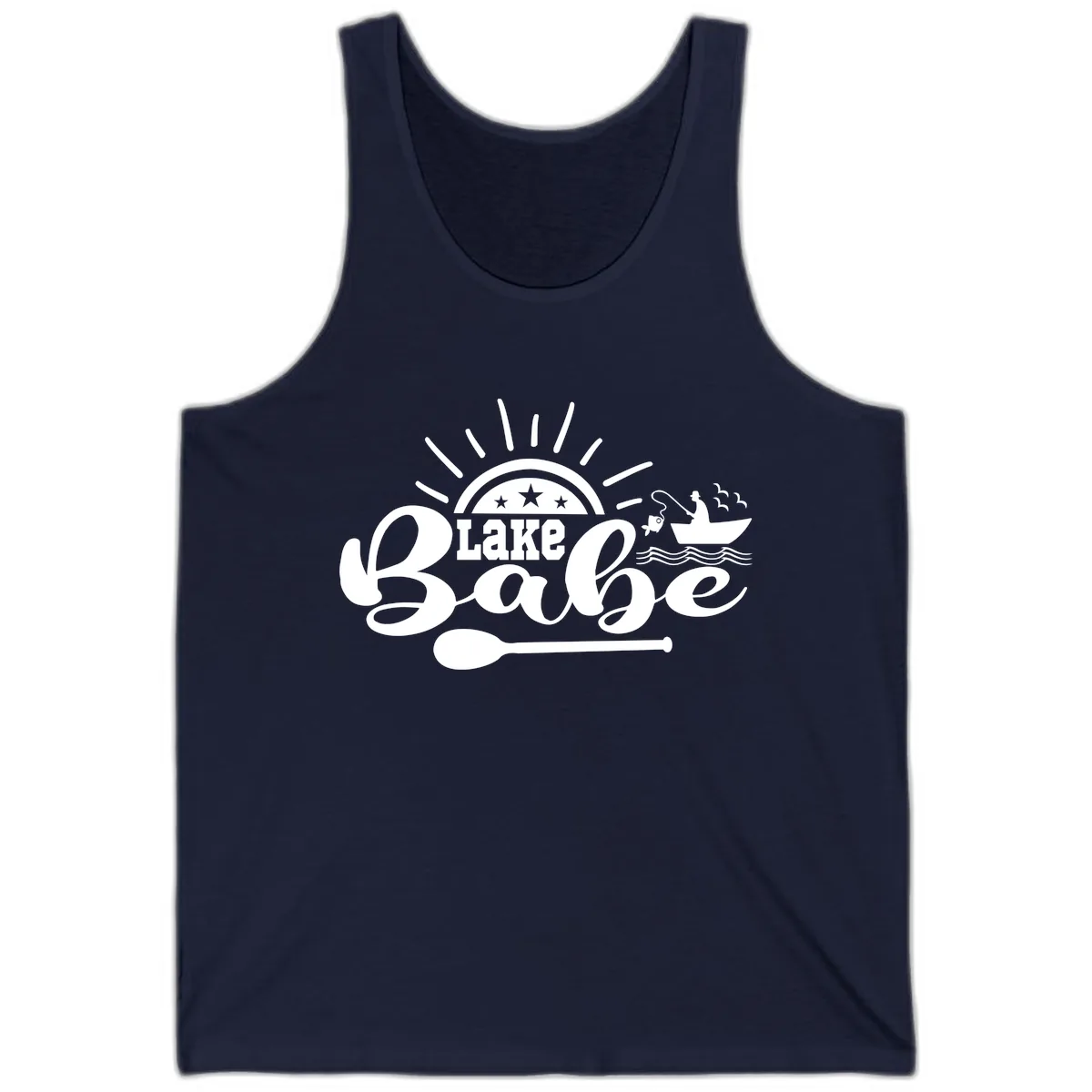 Lake Babe Fishing Boat Design Tank in Navy