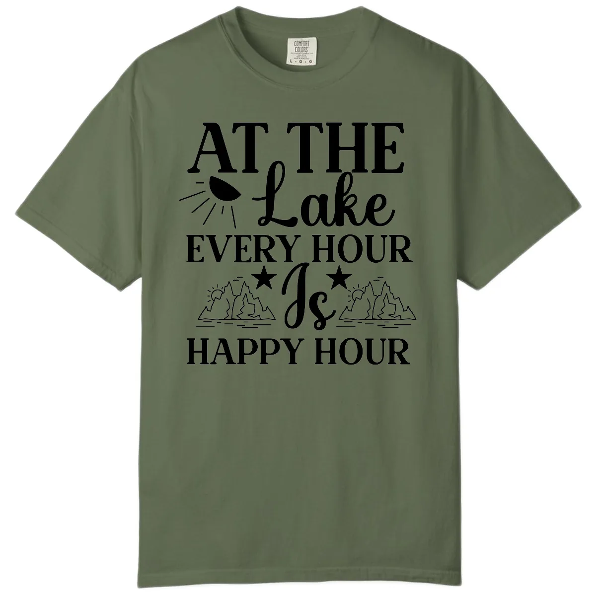 Lake Life Every Hour Is Happy Hour Comfort Color in Sage