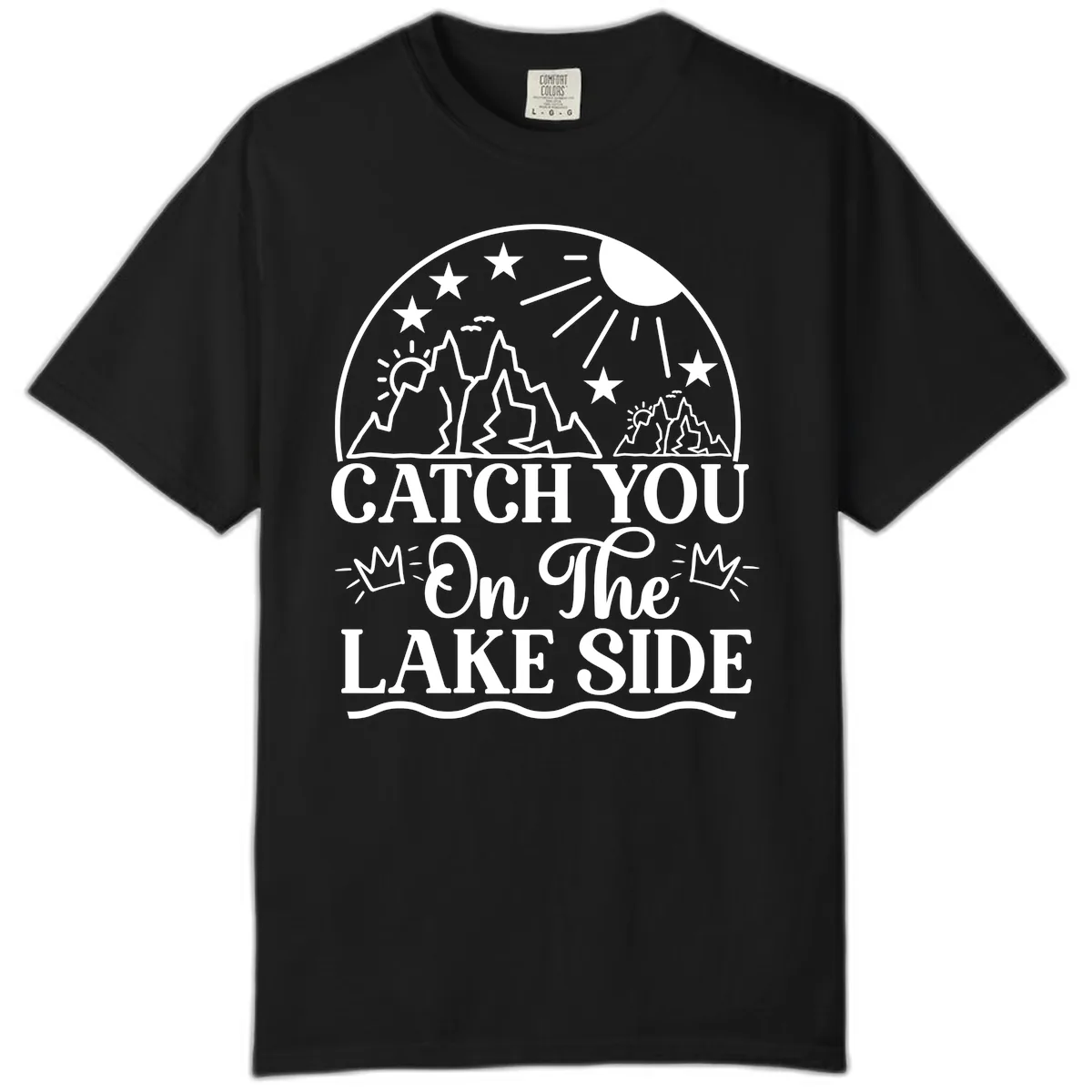 Catch You On The Lake Side Comfort Color in Black