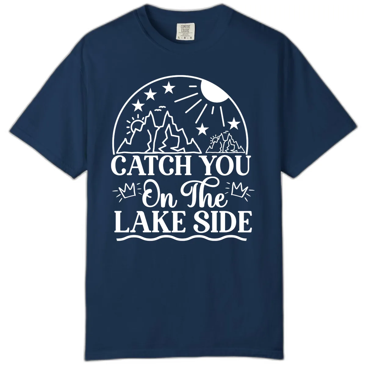 Catch You On The Lake Side Comfort Color in Navy
