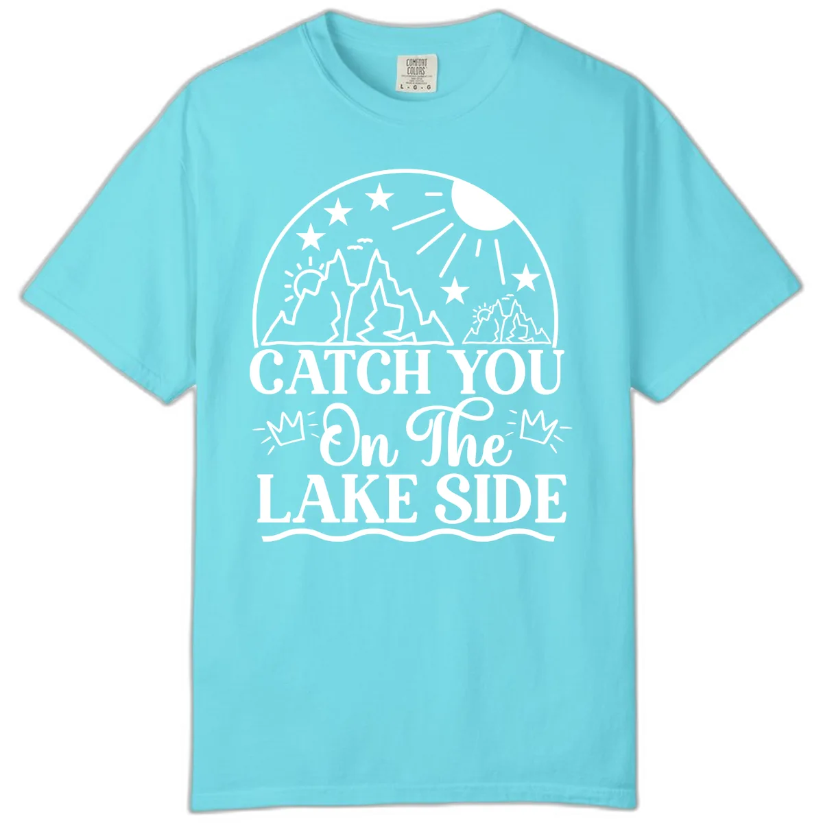 Catch You On The Lake Side Comfort Color in Lagoon Blue