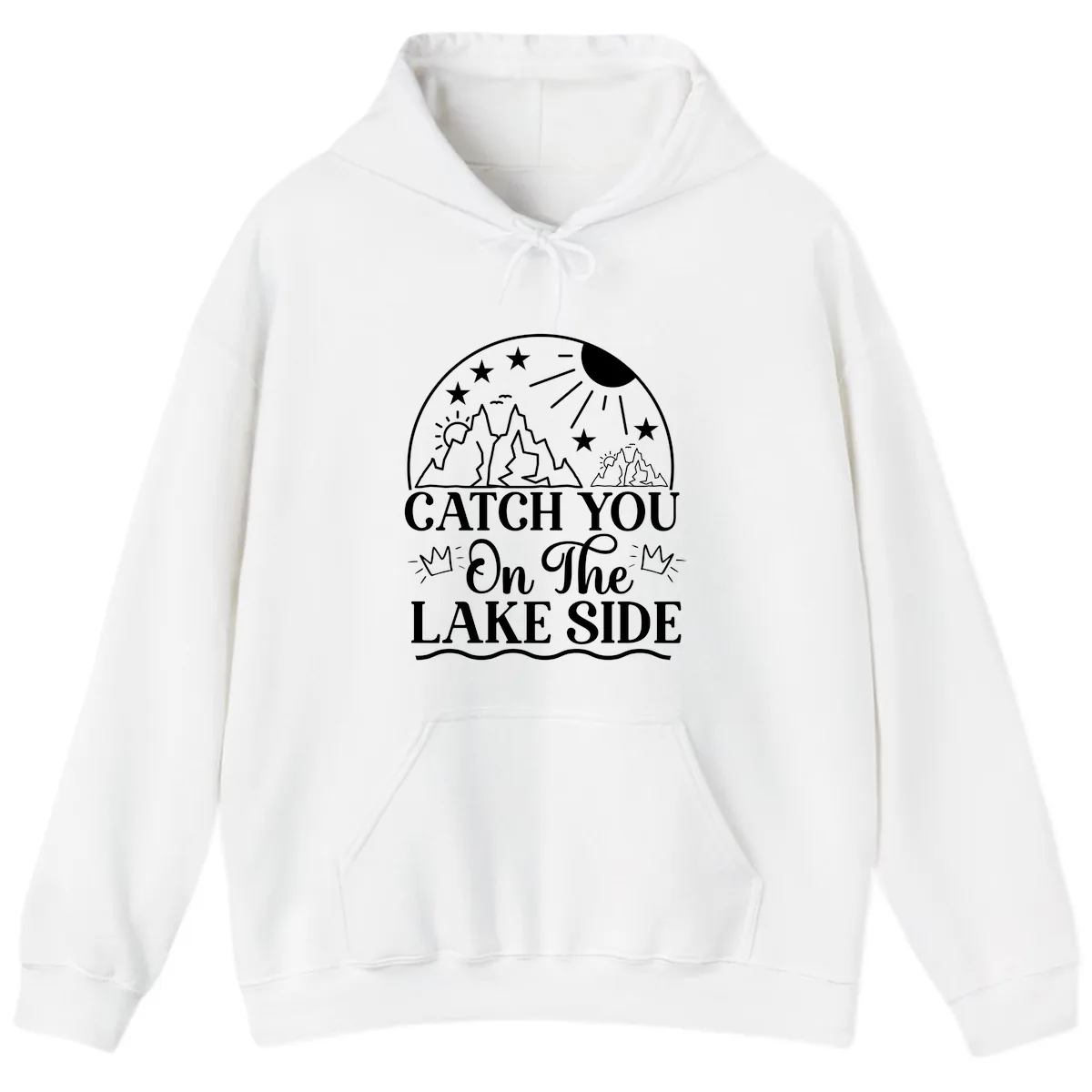 Catch You On The Lake Side Hoodie in White