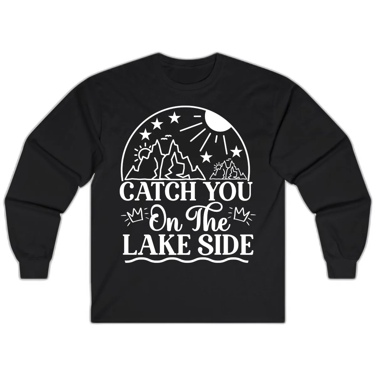 Catch You On The Lake Side Long Sleeve in Black