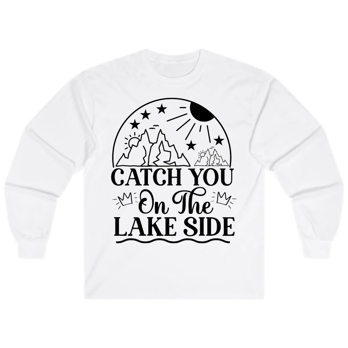 Catch You On The Lake Side Long Sleeve in White