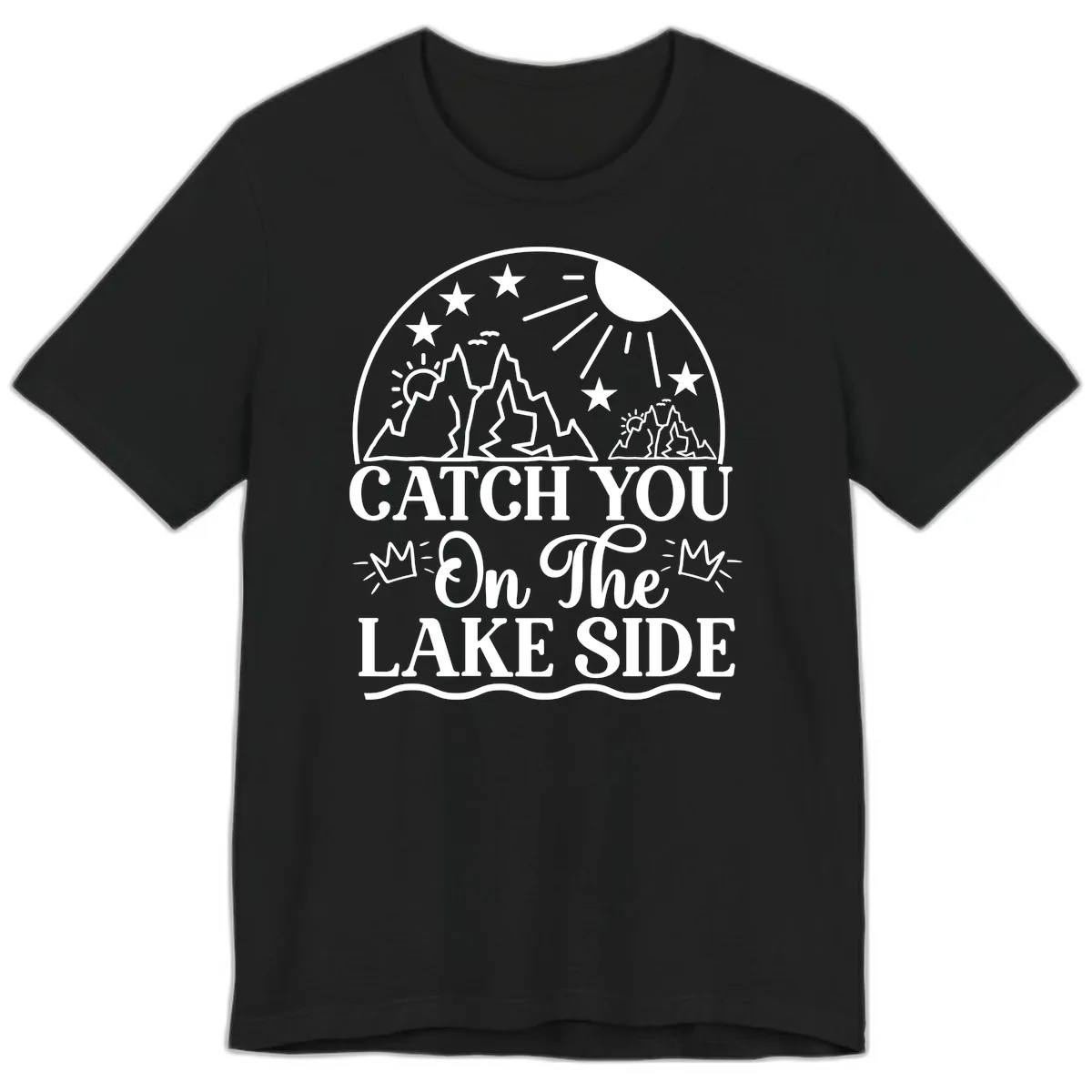 Catch You On The Lake Side Premium T-Shirt in Black