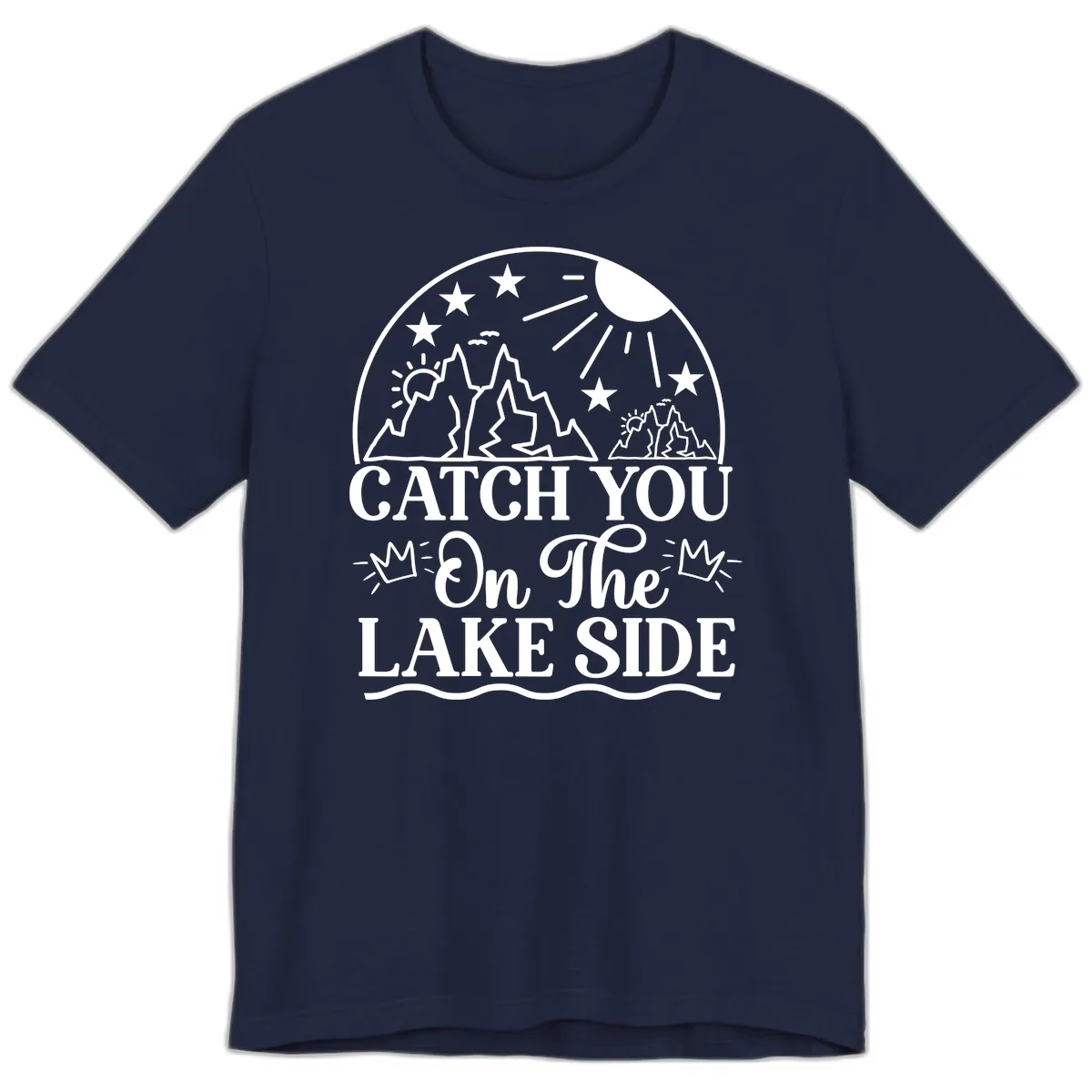 Catch You On The Lake Side Premium T-Shirt in Navy