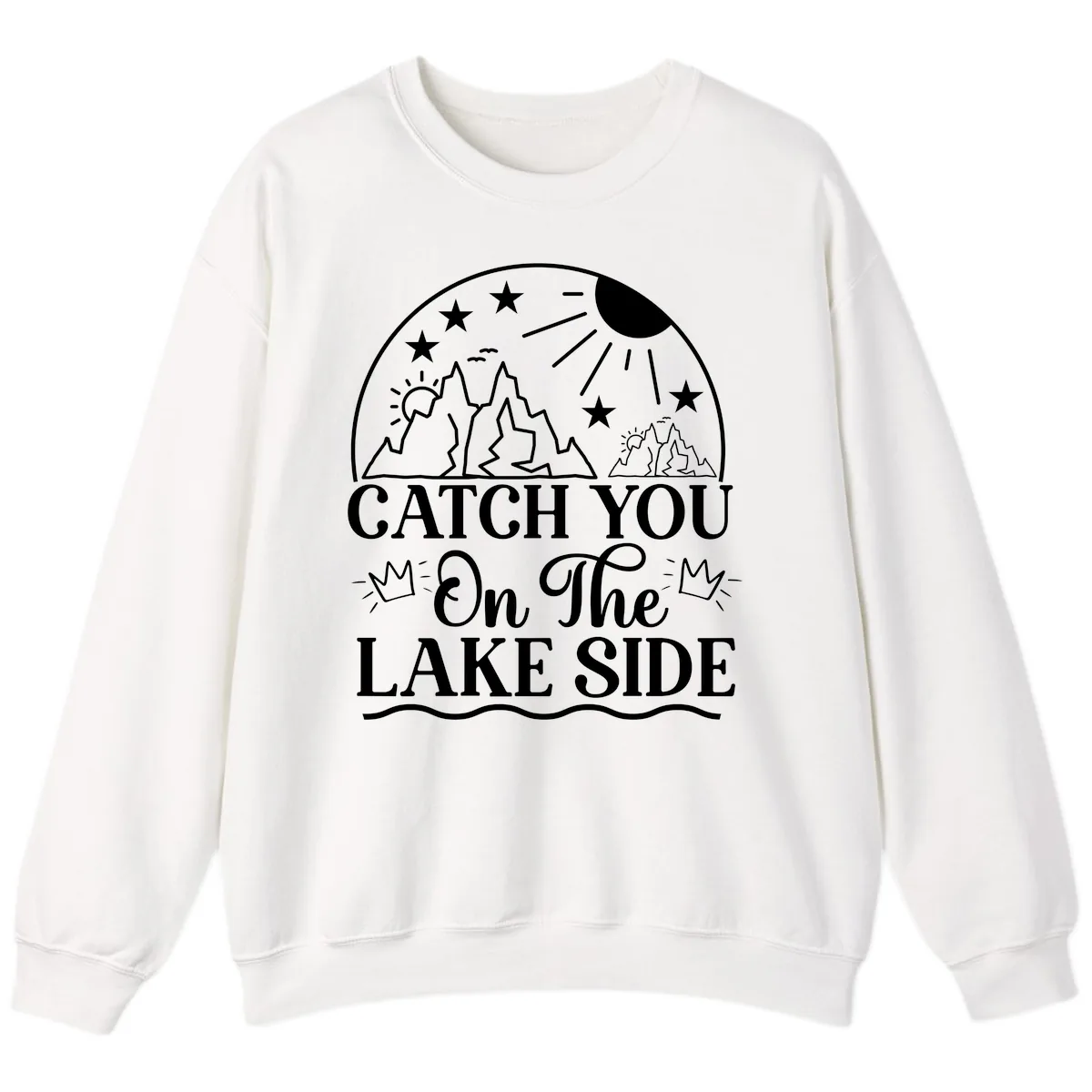 Catch You On The Lake Side Sweatshirt in White