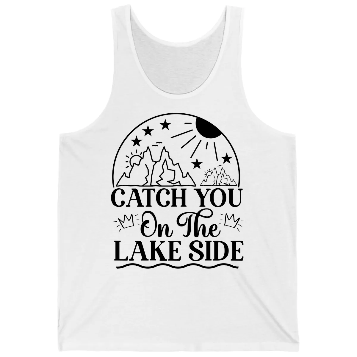 Catch You On The Lake Side Tank in White