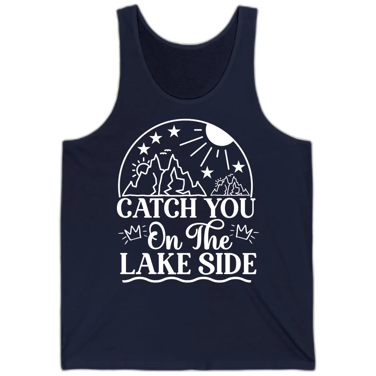 Catch You On The Lake Side Tank in Navy