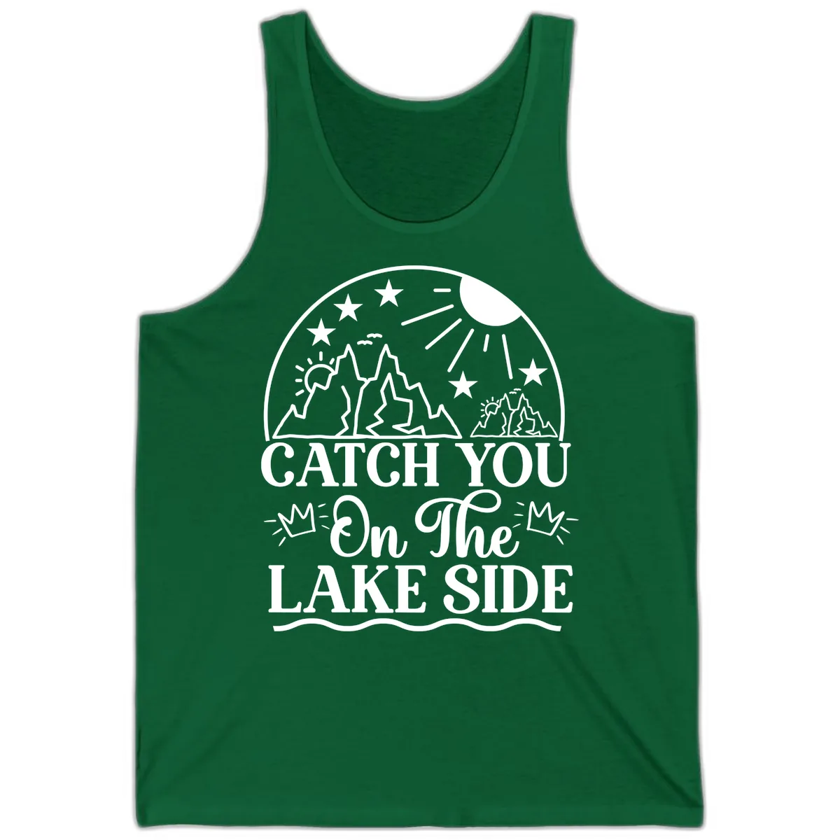 Catch You On The Lake Side Tank in Kelly