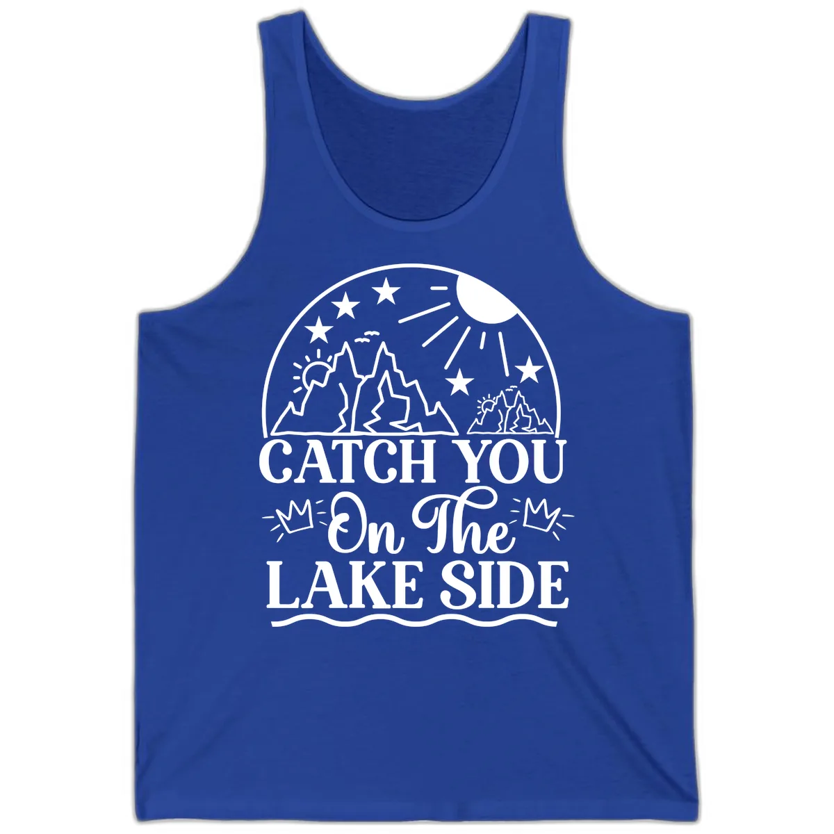 Catch You On The Lake Side Tank in True Royal