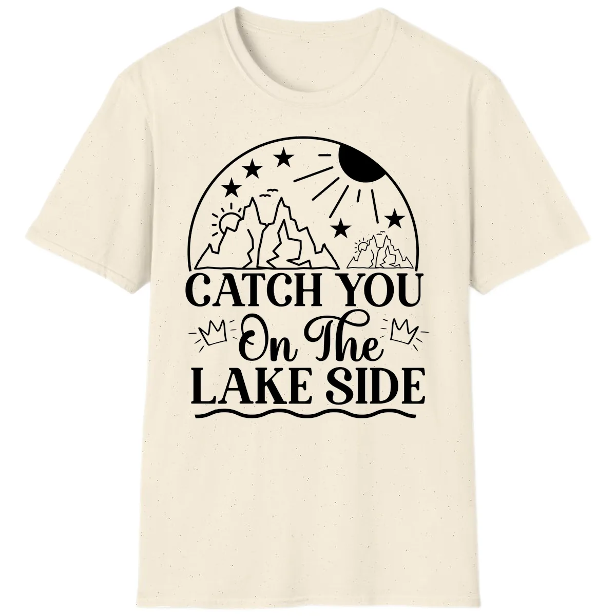 Catch You On The Lake Side T-Shirt in Natural