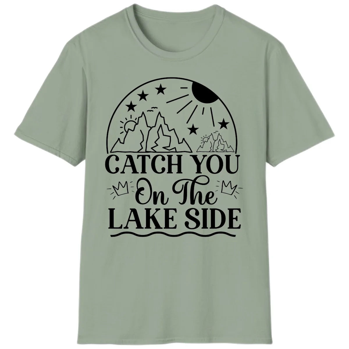 Catch You On The Lake Side T-Shirt in Sage
