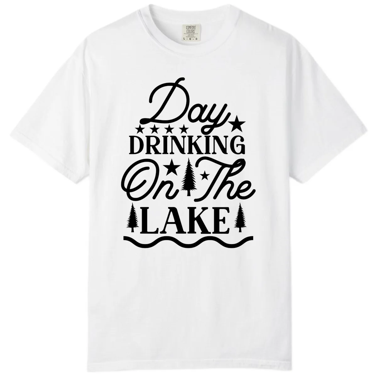 Day Drinking On The Lake Comfort Color in White