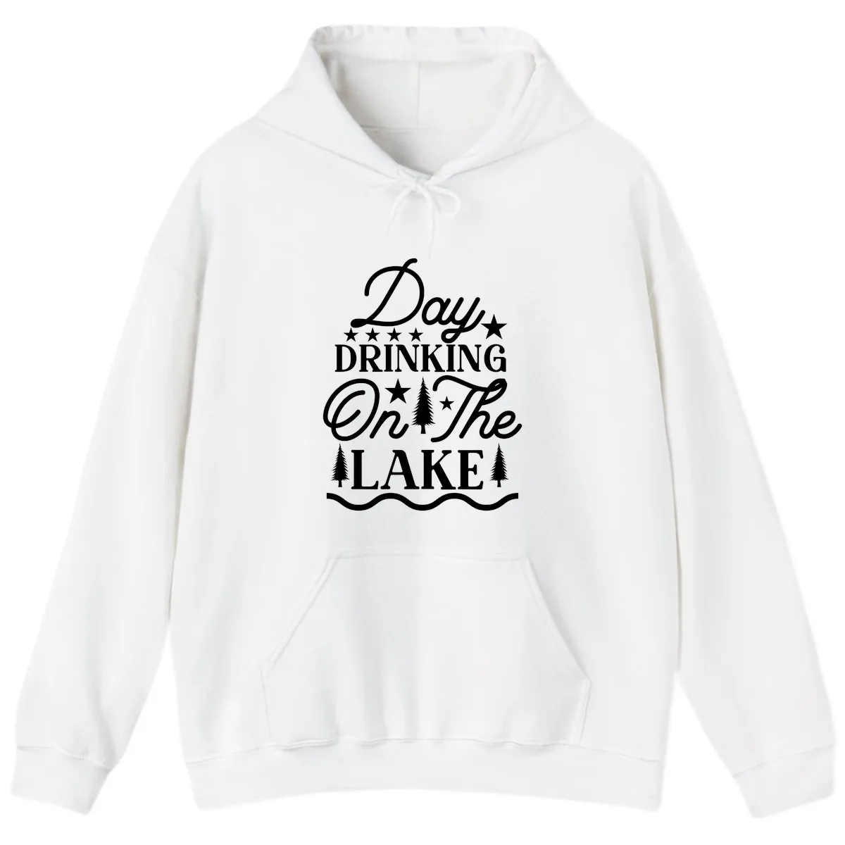 Day Drinking On The Lake Hoodie in White
