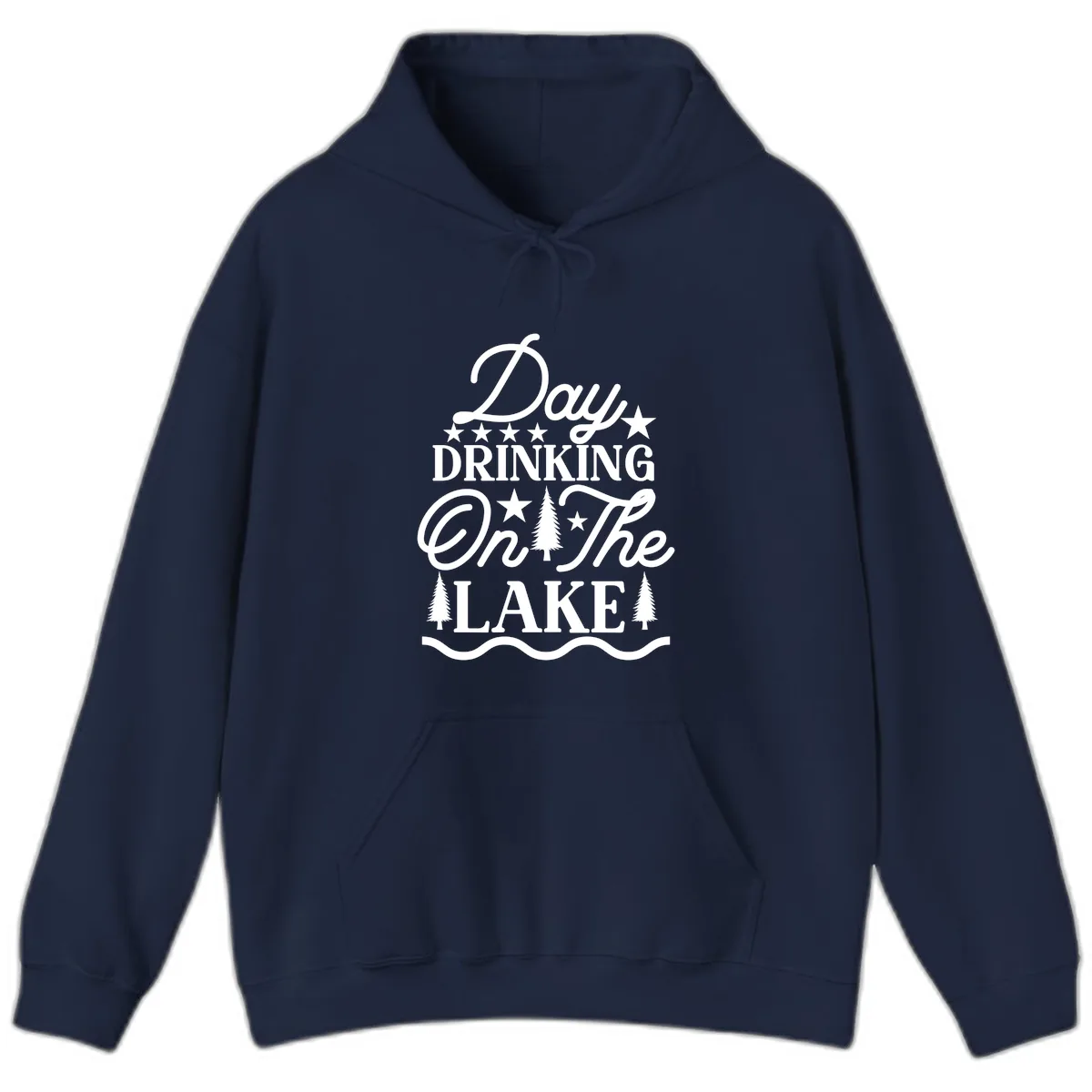 Day Drinking On The Lake Hoodie in Navy