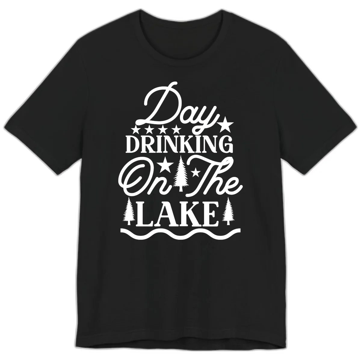 Day Drinking On The Lake Premium T-Shirt in Black